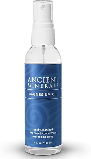 Spray de Óleo de Magnésio Ancient Minerals, Concentração Elevada de Cloreto de Magnésio Zechstein Genuíno (120ml)