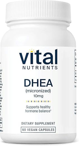 DHEA 10mg | Suplemento Vegano de DHEA Micronizado para Mulheres - Vital Nutrients