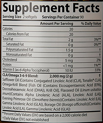 NDS - Censor – Perda de Gordura e Tonificador Corporal com CLA, Óleo de Peixe, Cártamo e Mistura Ômega 3-6-9 – Suplemento Dietético para Melhorar Energia, Metabolismo e Saúde – 180 Softgels