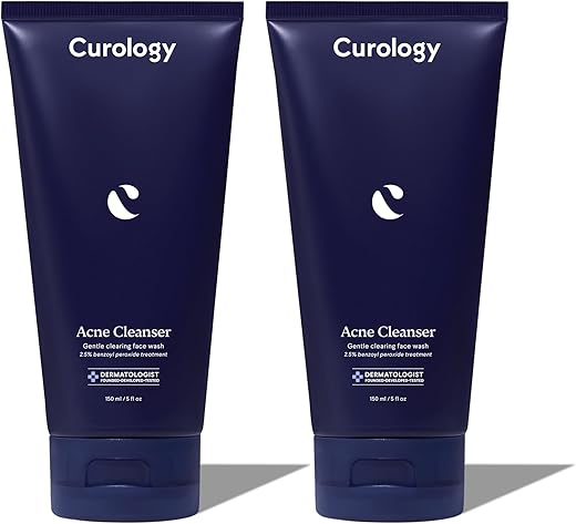 Acne Cleanser: Gel de Limpeza Facial com 2.5% de Peróxido de Benzoíla para Pele Propensa a Acne, Textura Leitosa, Livre de Fragrância, 150 ml (Pack com 2) - Curology