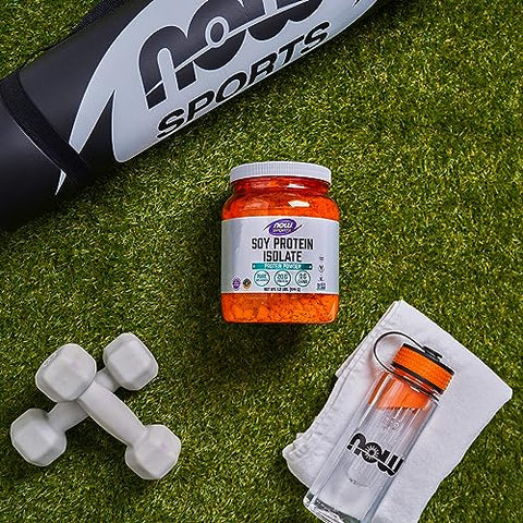 Sports Nutrition, Isolado de Proteína de Soja 20g, 0 Carboidratos, Pó sem Sabor, 1,2 Libras - NOW Foods