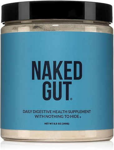 Naked Nutrition - Naked Gut – Pó Natural para Limpeza Intestinal, Suporte Digestivo, Livre de Transgênicos, Soja e Glúten, Vegano e Hipoalergênico, 40 Porções