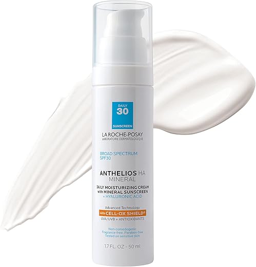 Anthelios Hidratante com Ácido Hialurônico FPS 30 – Protetor Solar Mineral para o Rosto com Óxido de Zinco - La Roche-Posay