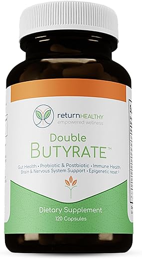 Return Healthy - Suplemento de Saúde Intestinal Duplo Butirato | Probiótico – Melhore sua saúde intestinal com o poder do Butirato e Probióticos