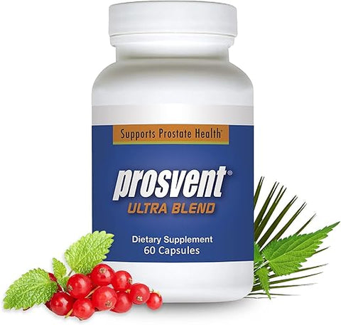 Prosvent - Advanced Prostate Support Ultra: Suplemento Natural com Saw Palmetto, Pygeum, Licopeno, Urtiga, Beta Sitosterol, Cranberry e Mais para Aliviar a Frequência Urinária