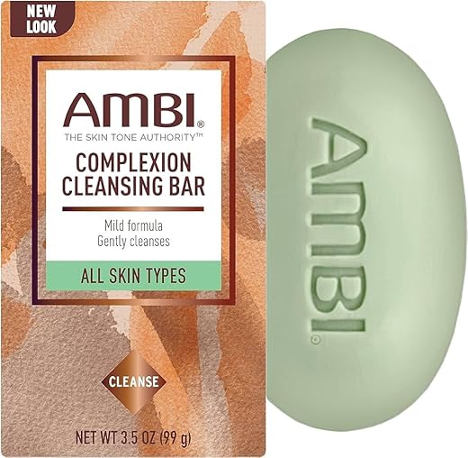 Sabonete em Barra Ambi Complexion, 3,5 oz (Pacote com 10 unidades) – Limpeza Facial, Pele Uniforme, 35g cada