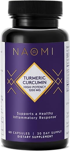 Cúrcuma Curcumina Alta Potência 1.200 mg, 95%% Curcuminoides – Benefícios para a Saúde - NAOMI
