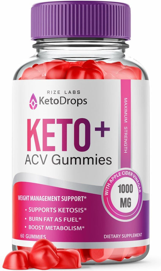 rize labs - Keto Drops ACV Gummies – Gomitas Keto para Perda de Peso (60 Gummies)