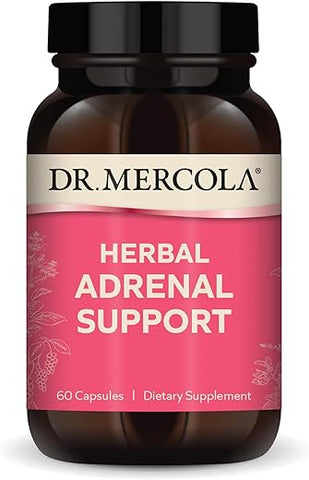 Adrenal Support Herbal – 30 Porções (60 Cápsulas) – Suplemento Dietético para Gerenciamento de Humor e Estresse – Não-OGM - Dr. Mercola