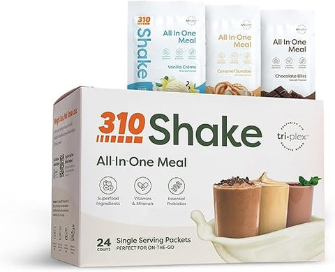 Shake Substituto de Refeição All-In-One – Nova Fórmula com Mistura de Superfoods Veganas Ricas em Fibras – Adoçantes Naturais – Shake Low Carb, Keto - 310 Nutrition