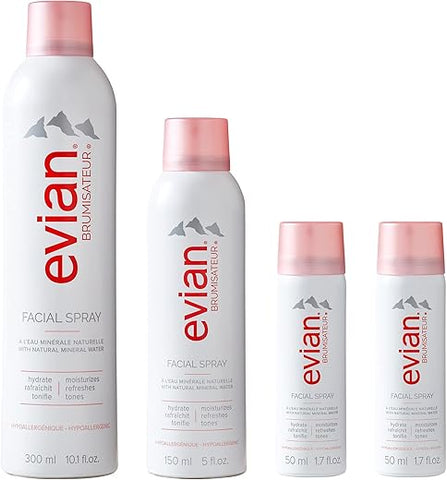 Kit Evian Facial Spray 24/7 – Hidratação Refrescante para Pele – 100ml
