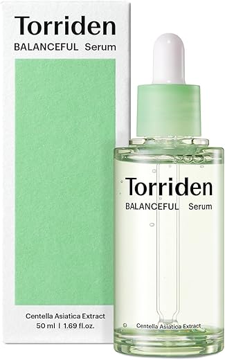BALANCEFUL Cica Serum: Essência Facial Hidratante, Equilibrante e Calmante com 5 Extratos de Centella Asiática para Pele Oleosa, Mista e Sensível – 30ml - Torriden