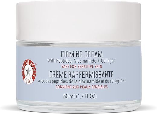 Creme Firmeza First Aid Beauty com Colágeno, Peptídeos e Niacinamida – Hidratante Facial Anti-Envelhecimento Dia e Noite – 50ml