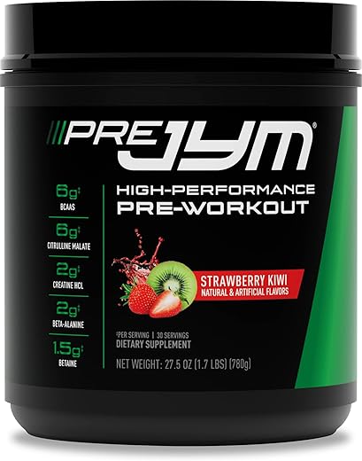 JYM Supplement Science - PRE JYM 30 Porções – Morango Kiwi | Energize seus treinos com a fórmula poderosa | Pré-treino de alta qualidade | Marca PRE JYM