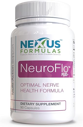 Mizzle - Nexus Formulas NeuroFlo – Suplemento Natural para Problemas de Mãos, Pernas e Pés, com Extrato de Castanha-da-Índia e Outras Ervas, 90 Cápsulas