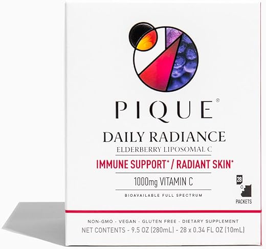 Vitamina C Lipossomal Daily Radiance para Suporte Imunológico – 1.000 mg de Vitamina C - PIQUE