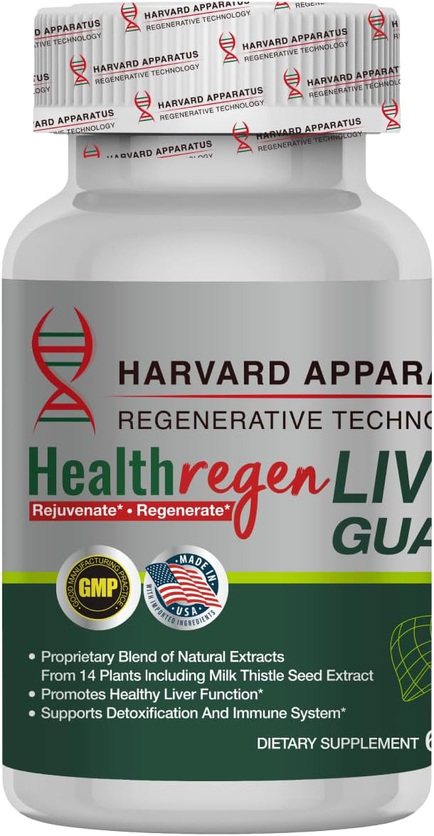 NHDH - Harvard Apparatus Regenerative Liver Guard – 60 Comprimidos para Limpeza e Desintoxicação do Fígado