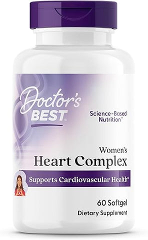 Doctor's BEST - Doctor’s Best Complexo Cardíaco para Mulheres 60 Softgels – Fórmula Especial para a Saúde do Coração Feminino