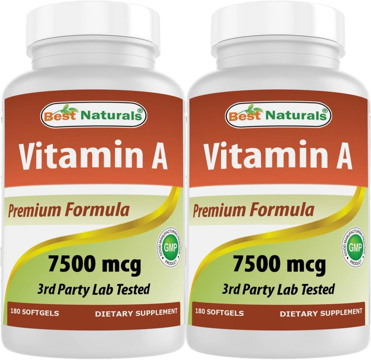 Best Naturals - Melhor Naturals Vitamina A 25000 UI (7500 mcg), Fórmula Não-OGM Suporta Visão Saudável