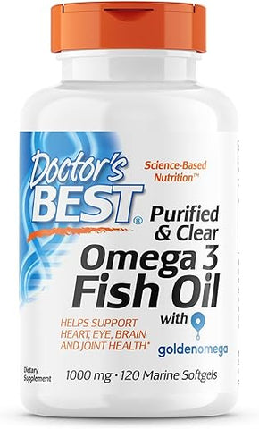 Doctor's BEST - Doctor’s Best Purified Ômega-3 de Óleo de Peixe 1000mg – 180 Cápsulas