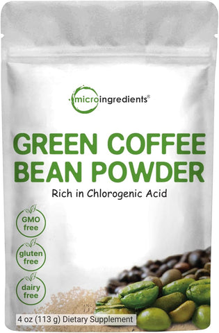 Micro Ingredients - Extrato Puro de Café Verde, 120 ml, Livre de Preenchedores com Cafeína Natural, Suplemento Queima de Gordura com 50% de Ácido Clorogênico, Suporta Metabolismo e Peso