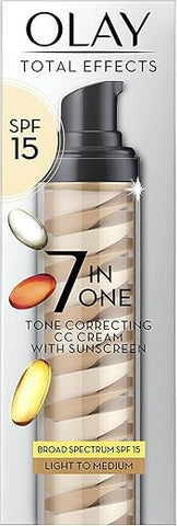 Total Effects 7 em 1 Hidratante Corretor de Tonalidade, FPS 15, Pele Clara a Média 50ml - Olay