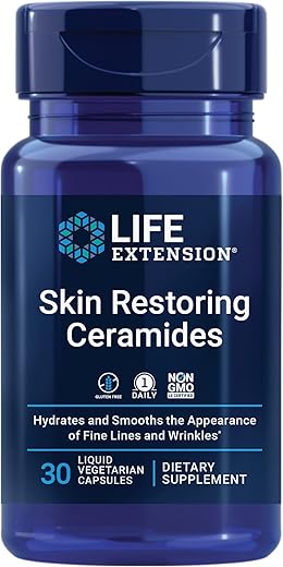 Ceramidas Restauradoras da Pele – Promove Hidratação | 60 Cápsulas  Life Extension - Life Extension