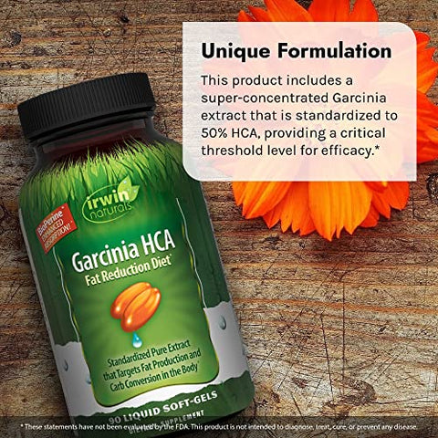 Garcinia Hca – Suplemento para Redução de Gordura, 90 Cápsulas - Irwin Naturals