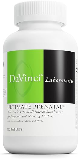 DAVINCI - DaVinci Labs Ultimate Prenatal – Suplemento Nutricional para Gestantes e Lactantes para Apoiar uma Gravidez e Lactação Saudáveis – Com Vitaminas, Minerais, Aminoácidos – Marca DaVinci Labs