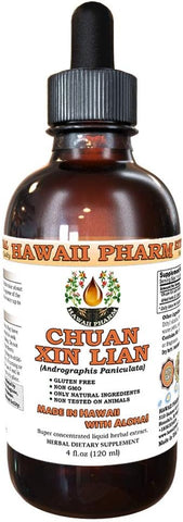 Hawaii Pharm - Chuan Xin Lian Tintura, Andrographis (Andrographis Paniculata) Extrato Líquido de Ervas, 4 oz (118 ml) – Chuan Xin Lian