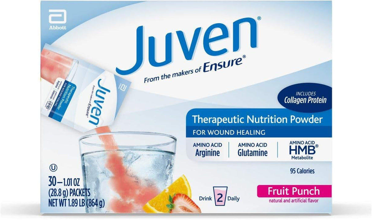 Pó para Suporte na Cicatrização de Feridas com Colágeno e Sabor de Frutas – 30 Sachês - Juven