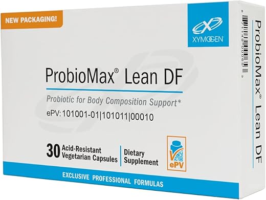 ProbioMax Lean DF – Probiótico para Suporte da Função da Barreira Intestinal – Bifidobacterium animalis subsp lactis B420 (30 Cápsulas Gastro-Resistentes) - XYMOGEN