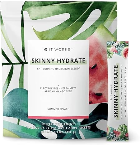 Skinny Hydrate – Summer Splash | Mistura Hidratante Queima Gordura com Chá Verde | Marca It Works! - It Works!