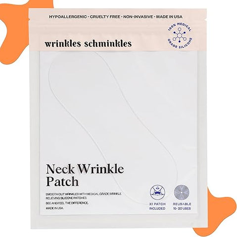 Wrinkles Schminkles - Patches de Silicone Reutilizáveis para Rugas no Pescoço – Redução de Rugas – Tratamento Inovador – Alvo de Rugas – Pads Suavizantes Sensíveis –