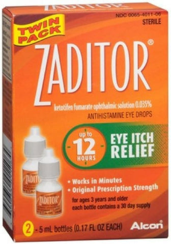 Colírio Antialérgico Twin Pack 10ml – Combate os Sintomas da Alergia Ocular - Zaditor