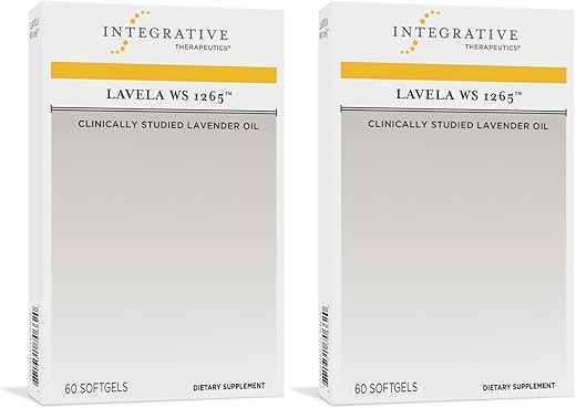 Lavela WS 1265 – Óleo Essencial de Lavanda Clinicamente Estudado – Acalma Nervosismo* – Reduz Estresse* – 60 Softgels, 2 Pacotes - Integrative Therapeutics