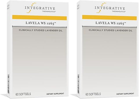 Lavela WS 1265 – Óleo Essencial de Lavanda Clinicamente Estudado – Acalma Nervosismo* – Reduz Estresse* – 60 Softgels, 2 Pacotes - Integrative Therapeutics