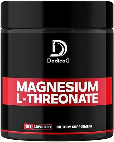 DEDICAD - Cápsulas de Magnésio L-Treonato 2000mg – 90 Cápsulas – 144mg de Magnésio Elemental por Porção