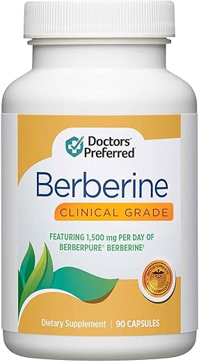 DOCTORS' PREFERRED - DOCTORS’ PREFERRED Berberine – Suplemento Clínico de Grau Médico | Fórmula do Médico | 1500 mg por Porção Diária | Fornecimento de 30 Dias