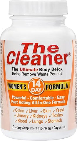 Generic - Centuryⁿ Syst𝐞ms The Cleaner Detox – Fórmula Completa de Limpeza Interna de 14 Dias para Mulheres, Apoia a Saúde Digestiva, 104 Cápsulas Vegetarianas