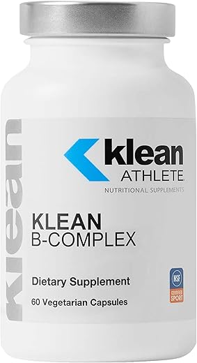 B-Complex | Suporte para Produção de Energia, Função Cardiovascular e Funções Celulares Normais | Certificado NSF para Esportes | 60 Cápsulas Vegetarianas - Klean ATHLETE