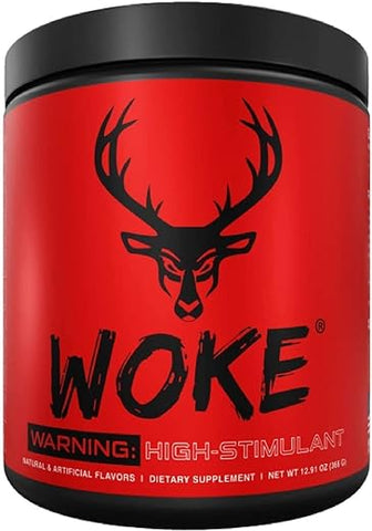 Woke – Pré-treino HIGH STIM – Melhor Sabor – Nootrópico de Foco, Bomba, Força e Crescimento, 30 Porções (Rocket Pop) - Bucked Up