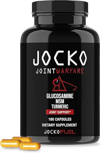 Suplemento para Suporte Articular com Glucosamina MSM para Dor e Mobilidade – 60 cápsulas - Jocko Fuel