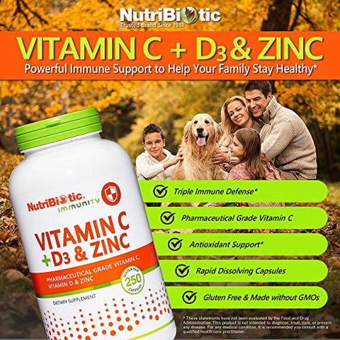 Vitamina C Vitamina D3 | Reforço Imunológico | 60 cápsulas | 500mg + 1000UI | Alta qualidade - NutriBiotic