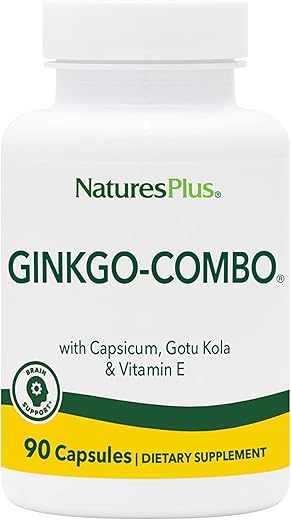 Gingko-Combo – 120 mg: Potencialize sua memória e concentração com o Gingko-Combo da Natures Plus – 120 mg - Natures Plus
