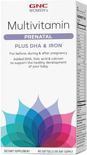 Fórmula Pré-Natal Multivitamínico para Mulheres com DHA – 60 cápsulas - GNC