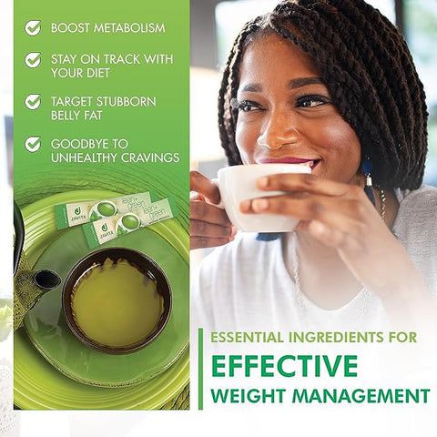 Javita - Chá Verde Japonês Premium Lean Green com Garcinia Cambogia – Super Citrimax – 100% Natural – 50g