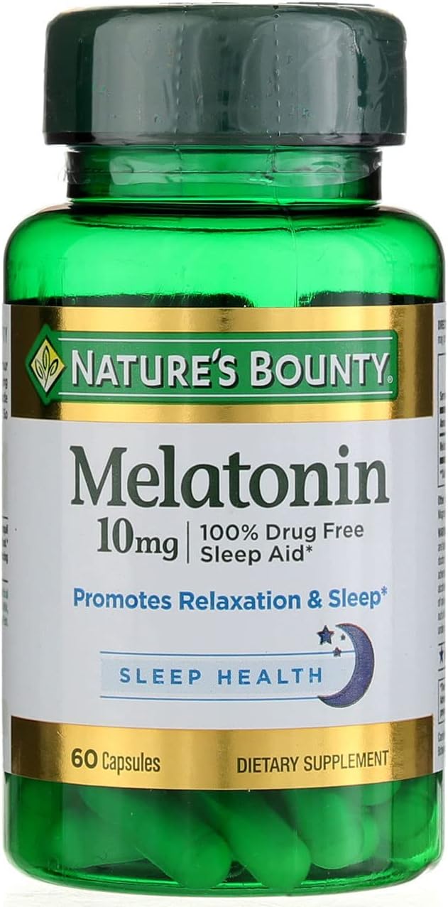 Nature's Bounty - Nature’s Bounty Melatonina 10mg Cápsulas 60 un (Pacote com 4) – Compre Agora!
