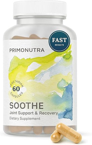 PRIMONUTRA - Suplemento para Suporte Articular e Recuperação Muscular – Boswellia Serrata, Hidrogênio Molecular (60 cápsulas, Curcumina)