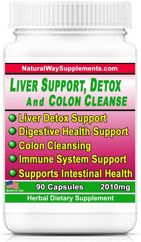 Generic - Suporte ao Fígado Detox e Limpeza do Cólon, Reforço Imunológico – 90 Cápsulas Vegetais